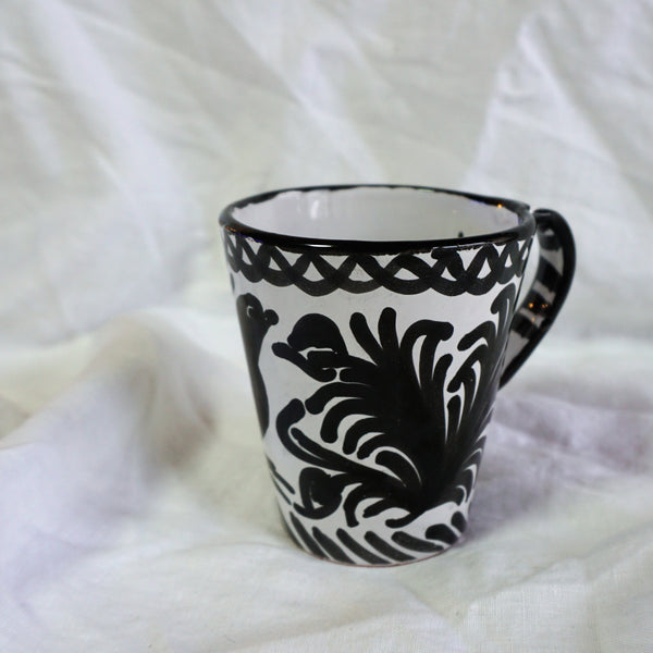 Hand-painted ceramic mug - black