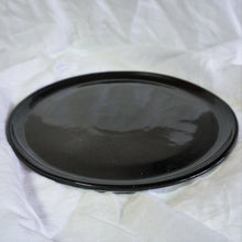 Load the picture into the gallery viewer, Hand-painted ceramic plate plain colors - black
