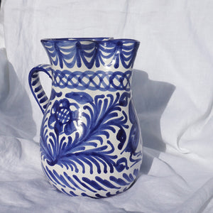 Handbemalter Keramik Krug - Blau-Krug-Soleo Home