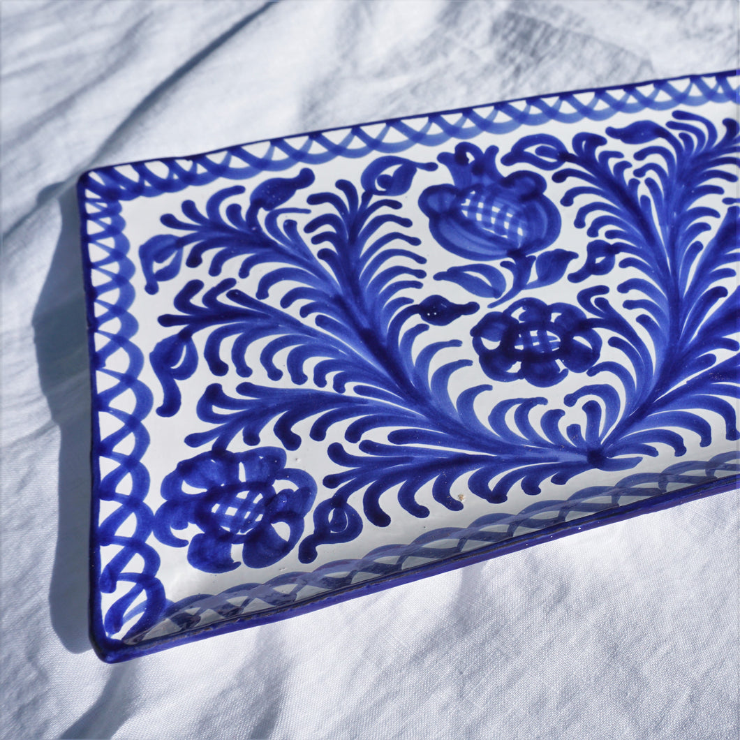 Handbemalte Servierplatte aus Keramik-Platte-Soleo Home